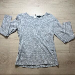 J.Crew Long Sleeve Gray Knit Sweatshirt With 1/4 Zipper On Back Women’s Large